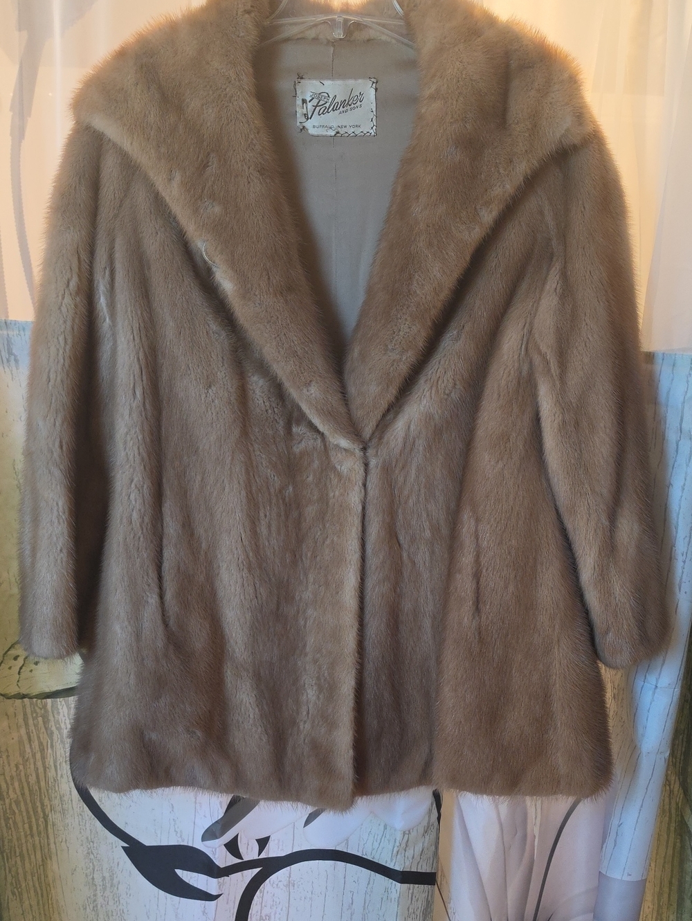 Taupe Mink Fur Coat - Women's Luxe Jacket